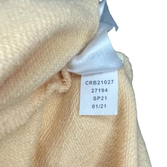 Carbon38 Twist Front Long Sleeve Crop Sweatshirt Size Small Peach Orange Comfort - Picture 5 of 7